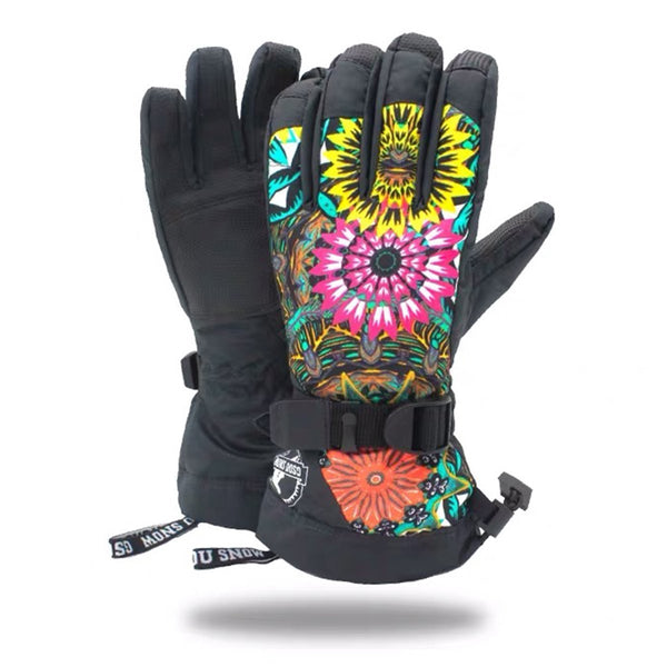 Women's Sunflower Waterproof Ski Gloves - snowverb